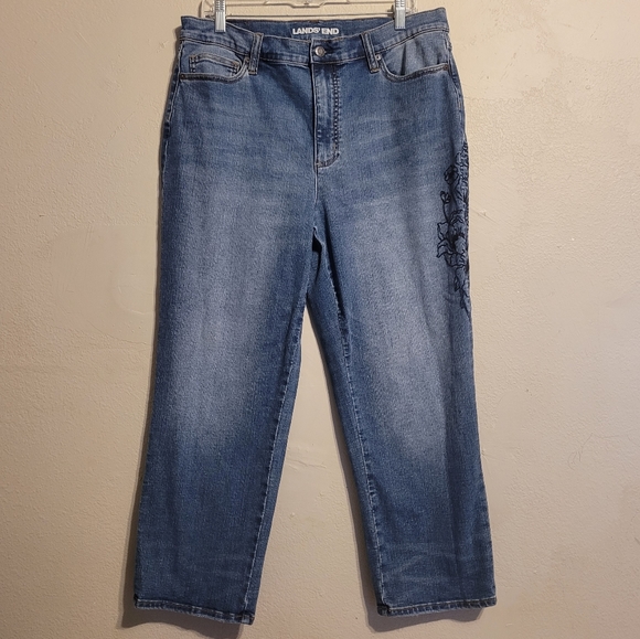 Land’s End High Rise Stove Pipe Ankle Jeans - Picture 1 of 14